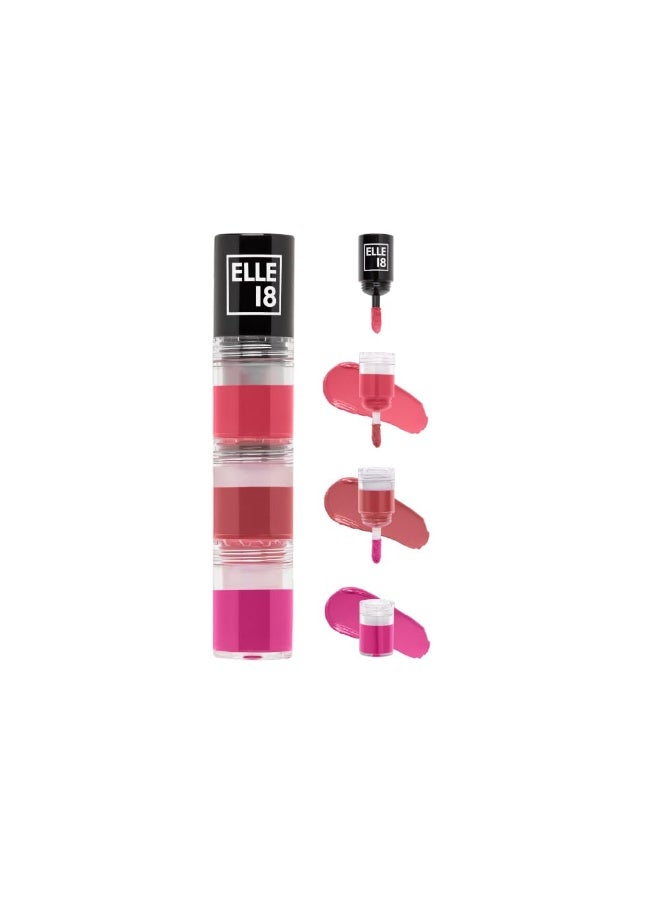 إيل 18 مجموعة أحمر الشفاه Elle18 Lit Lip Stack Date Night - Image 1